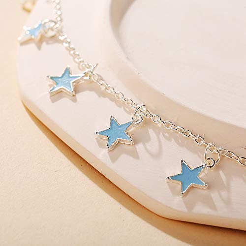 Star Charm Bracelet For Women Girls Silver Link Chain Bracelets Beach Ankle Bracelets Foot Jewelry For Women Sexy Silver Anklet #TOP2