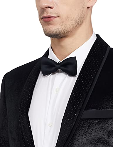 Image of Ethnix Men's Polyester Velvet Flock PRT Texture Suit with Shirt Blazer