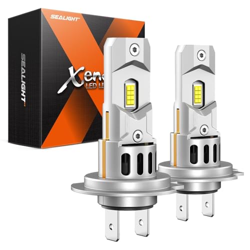 Image of SEALIGHT H7 Led Bulbs, 64,000LM 900% Brightness H7 Light Bulbs, 6500K Cool White Bulbs with 15000RPM Fan, Plug and Play ATV /UTV, 10-Year Extended Lifespan, Pack of 2