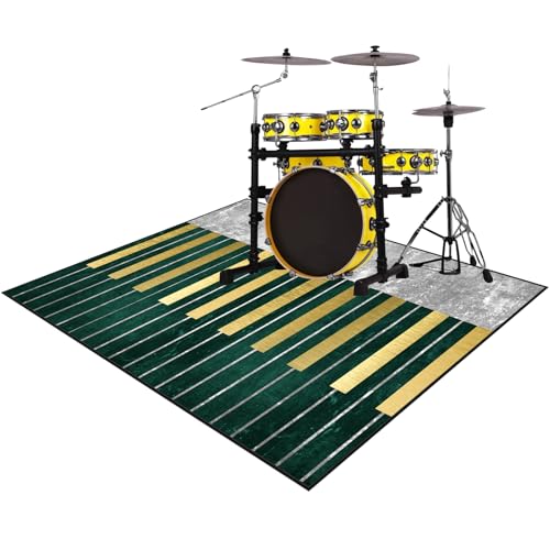 Schlagzeug Teppich Schallschutz Trommel Teppiche Schallschutzmatte Rutschfeste Drum Teppich Snare Teppich Elektrisches Schlagzeug Antivibrationsmatten Professioneller Schlagzeugteppich 150 x 120 cm