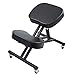 VONLUCE Sedia Ergonomica in Ginocchio Regolabile Sedia da Ufficio Inginocchiata per Migliorare la Postura Sgabello per Ginocchia con Ruote e Cuscini Spessi (Nero senza Schienale)