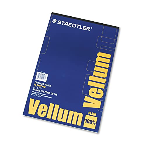 STAEDTLER Mars Vellum Papel translúcido 11 x 17 de 100% trapo caja de 4