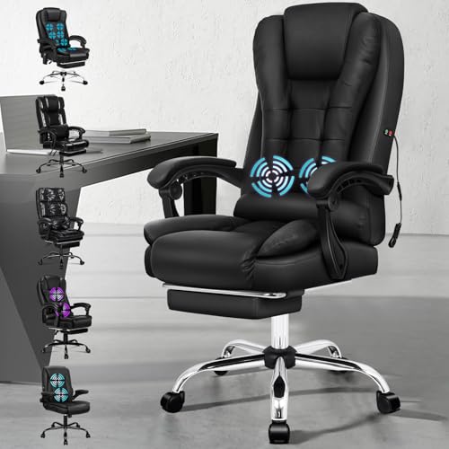 ALFORDSON Massage-Bürostuhl Gaming Chefsessel PU-Leder Computer...