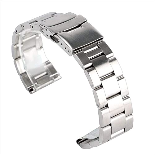 Bracelet de montre 22mm en acier argent pour sublimer vos tenues de bureau