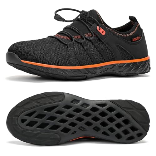 Kricely Water Shoes Men Quick Dry Aqua Shoes Swim Shoes for Men Non-Slip Beach Shoes Outdoor for Surfing