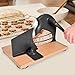 SOWKIPE Manual Bread Slicer with Hand Crank, Classic Home Bread Slicer for Homemade Sourdough, Rotary Slicer with Adjustable Thickness, Premium Stainless Steel & Powerful Suction Cups (Black)