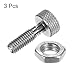 HARFINGTON 3pcs Spring Plunger M6x1 Thread Size Pin Dia.3mm Retractable Quick Release Pins Stainless Steel Lock Out Type Index Plunger for Industrial Equipment
