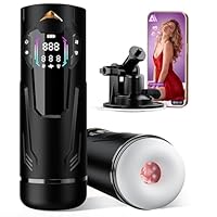 Masturbieren für Männer Handfrei, Masturbator 7 Teleskop 7 Saugen 7 Vibration Taschenmuschi, Sex Spielzeug für die Männer Solo KI Masturbatoren, Vibratorensets Ein-Klick Max Penis Pump Sex Toys