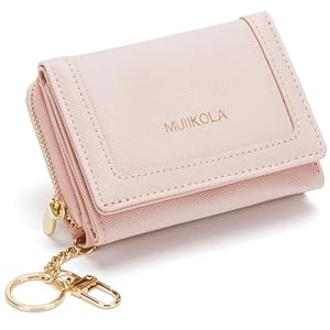 MUIIKOLA Mini Geldbörse Damen klein,Geldbeutel Große Kapazität kleines Portemonnaie Damen,Viele Fächer Elegante und Süße Klein Damen Geldbeutel mit 7 Kartenfächern und 1 ID Fenster