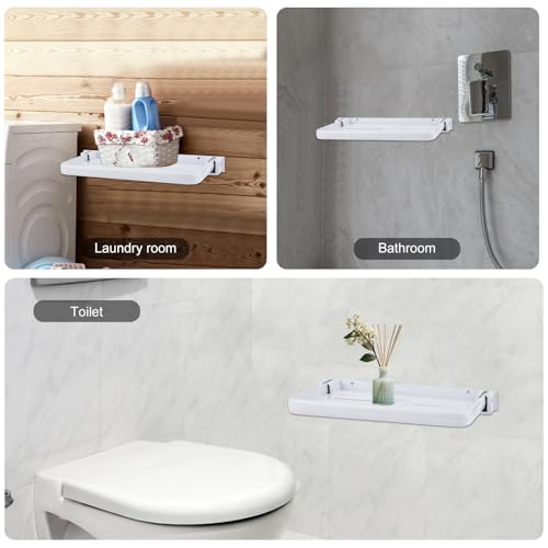 Wohnmobilregal, Wohnmobil Aluminium Klappregal um 90 Grad Klappbares Wandregal für den Innenbereich Wandmontierte Klappregale Schaffen Platz für Wohnmobil Wohnwagenbett Küchensofa (Weiß)