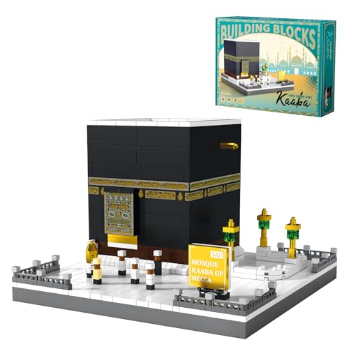 LQPFBSM Moschee Kaaba von MekkaBausteine SetsIslamische Architektur Modell für Erwachsene Weltberühmte Wahrzeichen Baukits Eid Geschenke für Muslim 446PCS