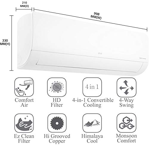 Image of LG 1.5 Ton 5 Star Inverter Split AC (Copper, LS-Q18ANZA, White)