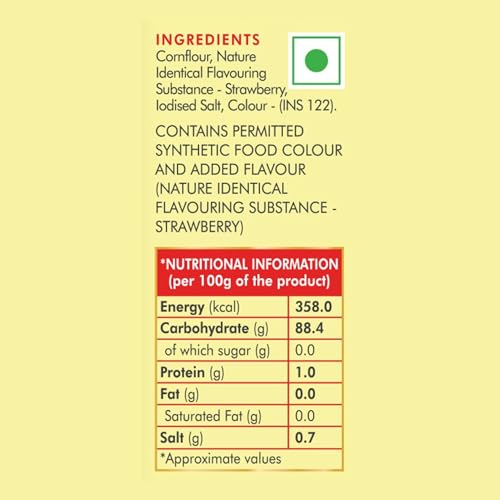 Weikfield Custard Powder | Strawberry Flavour | Makes Smooth & Creamy Custard | Contains Quality Ingredients | Best For Fruit Salads & Puddings | 100% Vegetarian | 75g Carton