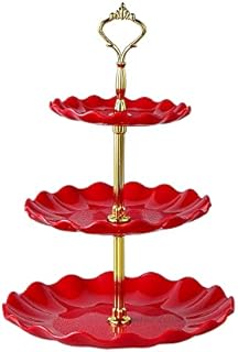 Plastic Cupcake Stand Holder - 3 Tier Tray Dessert Stands Tower - Tiered Serving Tray for Wedding | Baby Shower | Tea Party | Birthday - Black