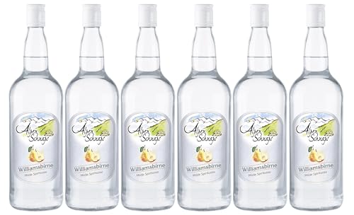Alpenschnaps | Steinbeisser | 6 x 1l | Williamsbirne | pures Alpenglück im Glas