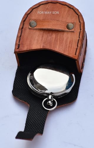 Brújula de latón grabada con cadena – Vintage con mensaje de amor en caja de regalo – recuerdo romántico para amantes de los viajes miniatura 6