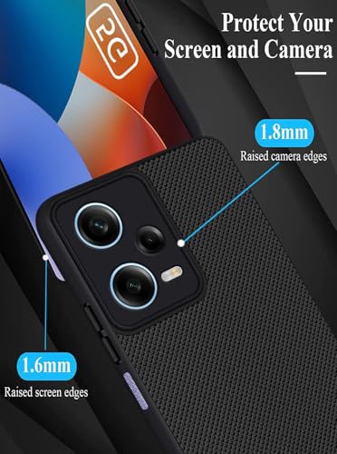 Image of TOUCCH Liquid Silicone Case Cover for Mi Redmi Note 12 Pro Plus 5G / Mi Note 12 pro+| Shock Proof & 360 Protection| Premium Black Cover for Mi Note 12 Pro Plus 5G | Silicone Sand Blast - Black