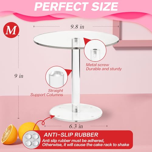 Willsin 005-C Acrylic Cake Stand, Round Cake Stands thumb #1