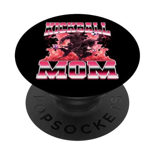 Kickball Mom Kickball Player Fête des Mères années 90 Bootleg Style PopSockets PopGrip Adhésif