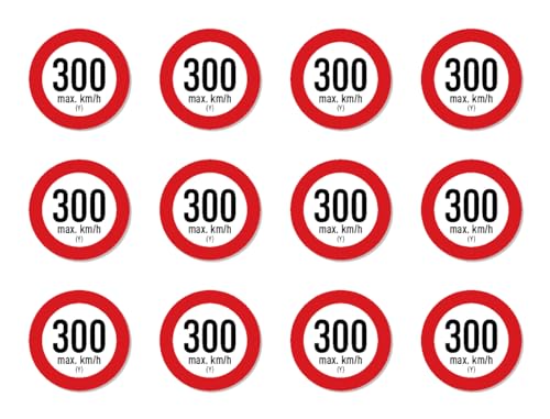 Geschwindigkeitsindex Y (max. 300 km/h) - Aufkleber - Autoreifen, bei Reifenwechsel - 25 mm Durchmesser, 12 Stück