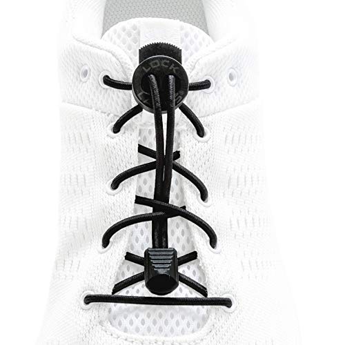 Image of Lock Laces - Elastic No Tie Shoelaces 1 Size Fits All for Kids Adults Tieless Shoe Laces Tennis Shoes Sneakers