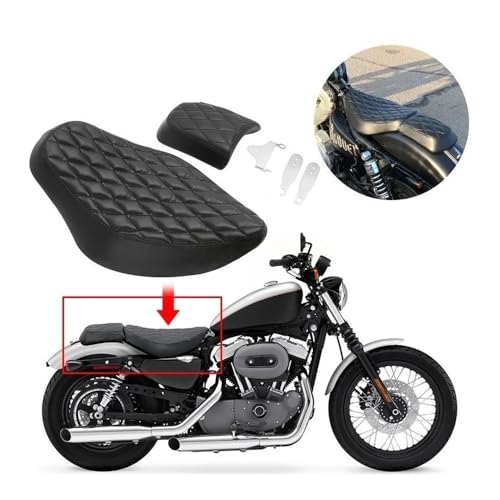 Cojín delantero conductor accesorios negros moto Sportster XL48 XL883 XL1200 2004-2020 7