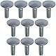 AERZETIX - C48981 - Satz von 10 Schlossschrauben flachrundschrauben schloßschrauben mit flachrundkopf und vierkantansatz - M6x20mm - aus verzinktem stahl - DIN 603