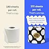 Who Gives A Crap 100% Bamboo Toilet Paper, 48 Rolls, 3 Ply, 370 Sheets, Long, Strong & Soft Toilet Tissue, Sustainable, Biodegradable, Renewable, Tree Free Bathroom Tissue Bulk Toilet Paper