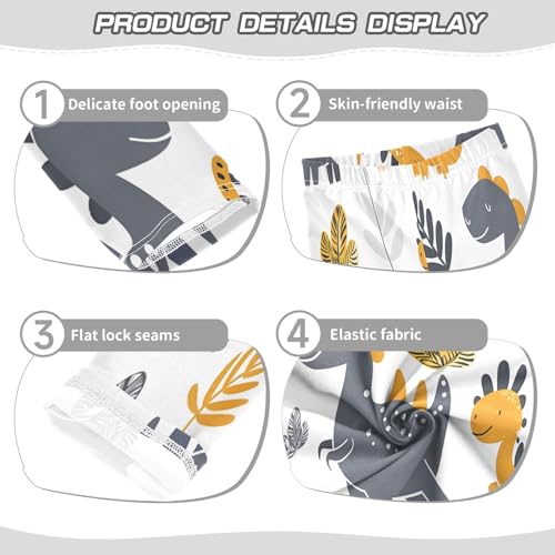 Bolaz Toddler Girls Leggings Printed Yoga Pants Leggings Cute Dinosaurs and Scandinavian for Kids3