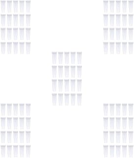 Geardeangloow Lote de 5 tubos vacíos de plástico para loción corporal, crema y brillo de labios, 20 unidades, 10 ml, 6,5 x 3 cm, color blanco