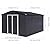 Dyncan Metal Garden Shed for Peaceful Organization and Security? Durable Storage Solution for Tools and Equipment, 10ft x 12ft, Dark Gray
