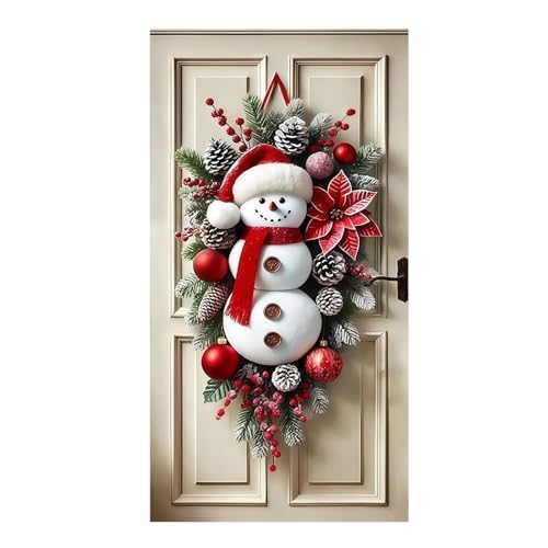 Syengery Para Porta De Natal, Boneco De Neve Grande Decoração Para Casa - Placa De Natal Para Porta Principal | Para Exterior Parede Quarto Sala Pátio Varanda Escritório
