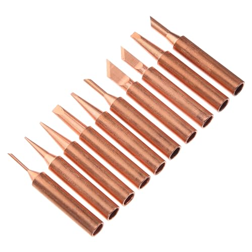 Yardenfun 10 Piezas Juego Puntas Soldadura Punta Para Quemar Leña Accesorios Soldadura Reemplazo Puntas Soldador Punta Para Soldador No Magnético 4c Cabezal Soldadura Cobre