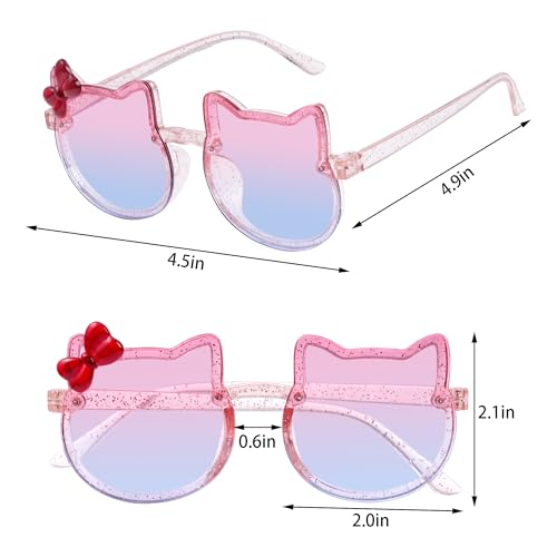 Girls Kids Sunglasses Round Flower Sunglass Cute Heart Glasses UV Protection Outside Beach Sunglasses4