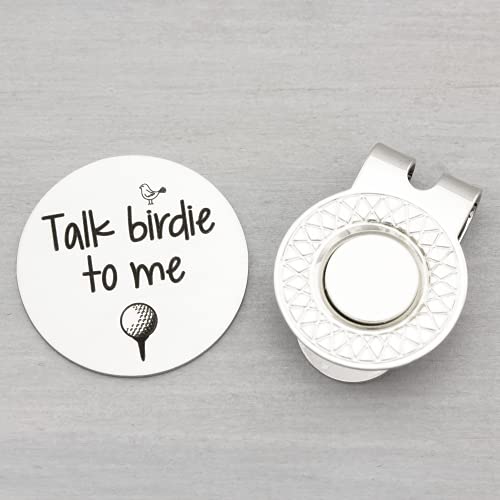 Golf Ball Marker With Magnetic Hat Clip Golf Gifts For Men Husband Boyfriend Talk Birdie To Me Funny Ball Marker Engraved #TOP1