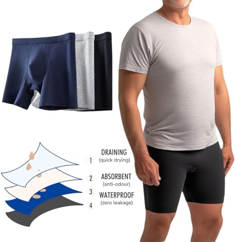 Octipa Men's Ultra-Absorbent Incontinence Boxer Briefs, Octipa Mens Incontinence Underwear, Reusable Comfortable Leak-Proof2