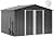 DWVO 10x8ft Metal Outdoor Storage Shed, Waterproof Tool Shed Heavy-Duty Storage Unit with Lockable Door and Vents, Ideal for Bicycles, Tools, Lawnmowers, Backyards, Patios, Lawns - Dark Gray