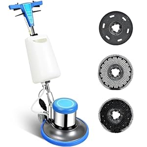 Tapijtwasmachine, Verticale Multifunctionele Wasmachine Met Twee Borstels en Een Vergrendelrek, 17 Inch Borstelplaat, 12 Meter Netsnoer, Ideaal Voor Hout, Tegels, Tapijt, Laminaat en Harde Vloeren