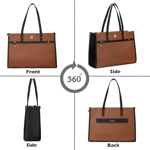 Image of Lavie Signature Women's Kentucky Colourblock Tote Laptop Bag | Tote Laptop Bag for Work | Ladies Purse | Stylish Shoulder Bag | Gift for Women