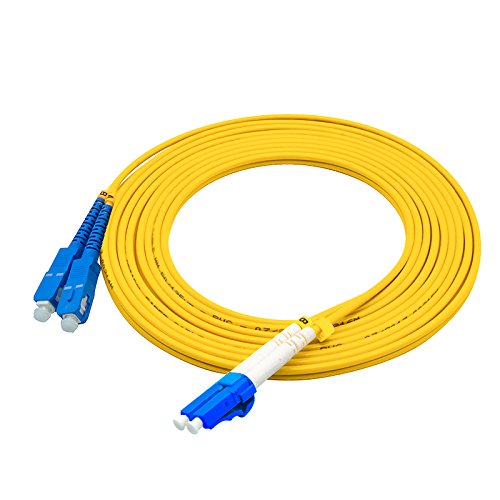 Jeirdus 3Meters 10Ft Lc To Sc Duplex 9/125 Single-Mode Fiber Optic Cable Jumper Optical Patch Cord Lc-Sc #TOP2