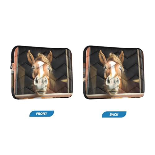 Funda para laptop 13-14 pulgadas diseño caballo impermeable miniatura 2