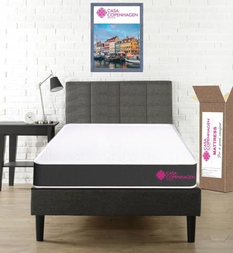 Image of Casa Copenhagen,Dual Memory Foam 5-Inch Single Size Premium Mattress 7 Years Warranty - 72x36x5 Inches - Dark Midnight Grey