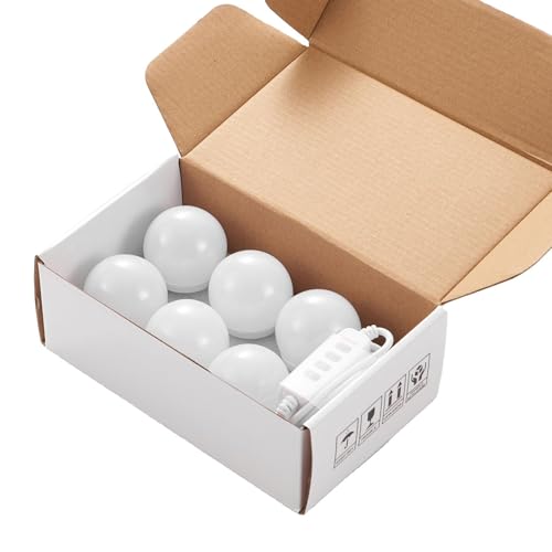 Striscia luminosa per specchio da trucco, luci LED dimmerabili alimentate tramite USB, 3 colori, 9 livelli, pannello remoto, 4 lampadine per camera da letto e bagno