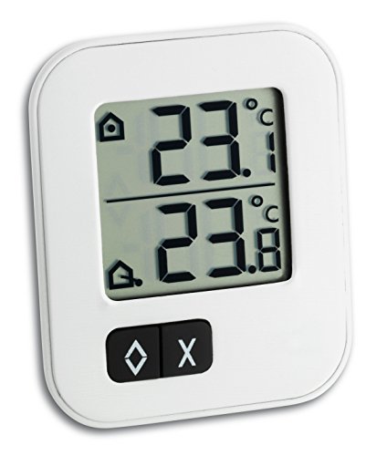 La Crosse Technology TFA 30.1043.02 Digital Indoor and Outdoor Thermometer, Small, White