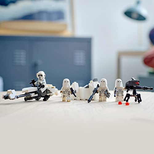 Star Wars Battle Pack Soldati Artici, Giocattolo da Costruire con 4 Minifigure, Cannone Blaster E-Web e Speeder Bike, Giochi per Bambini, Bambine, Ragazzi e Ragazze da 6 Anni, Idee Regalo 75320 - Lego - Immagine 5