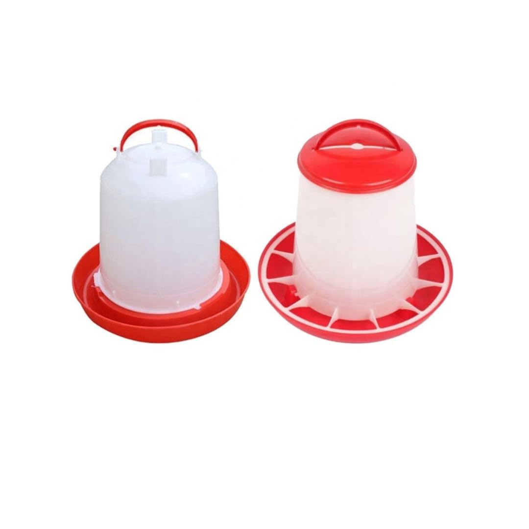 TM&W Poultry Feeder and Drinker Set, 1.5kg Capacity, 1.5 Litre, Plastic, Manual, 2 Pieces, for Chicken, Duck, Quail, White-picture-11