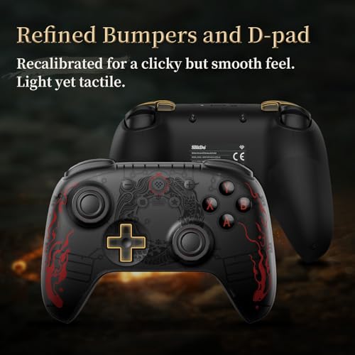 Image of AKNES 8Bitdo Ultimate 2C Wireless 2.4G Controller for Windows PC and Android, Gamepad with Hall Effect Joysticks and Hall Triggers, 1000Hz Polling Rate, Remappable L4 /R4 Bumpers - Black Myth: Wukong