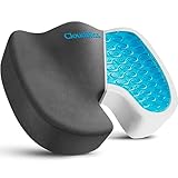 CloudBliss Gel Seat Cushion - Cooling Gel Enhanced, Memory Foam, Ergonomic Seat Cushion for Long Sitting for Office, Game, Car, Airplane (X-Large, Grey)