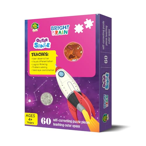 Image of Bright Brain Solar System Round Floor Puzzle for Kids, 60 Pieces, Outer Space Planets Educational Toy, Montessori Learning Gift for Preschoolers Boys Girls Ages 3 to 6