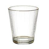 HOME DECO FACTORY THE KA6275/WEB - Juego de 6 vasos de rayas de oro de 30 cl, vasos de bebida para agua, jugo, refrescos, cócteles